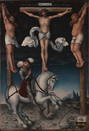 Lucas Cranach The Crucifixion with the Converted Centurion. oil painting image
